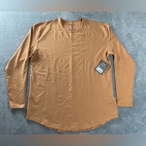 BYLT Blend Drop Cut T Shirt Mens 2XL Desert Brown Basics Long Sleeve Tee XXL